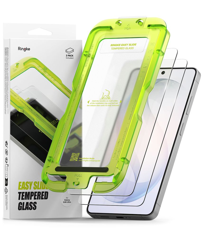 Ringke Easy Slide 2-pakke af hærdet glas til Samsung Galaxy S26 Ultra