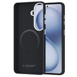 Tech-Protect Ion Carbon MagSafe Case til Samsung Galaxy S26 - sort og sølv