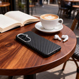 Tech-Protect Ion Carbon MagSafe Case til Samsung Galaxy S26 - sort og sølv