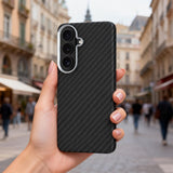 Tech-Protect Ion Carbon MagSafe Case til Samsung Galaxy S26 - sort og sølv