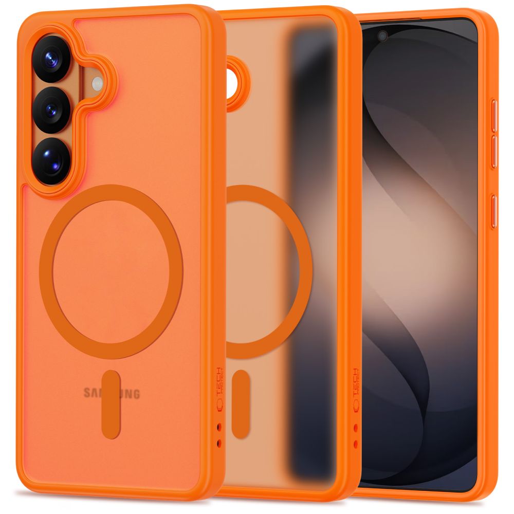 Tech-Protect Magmat MagSafe Case til Samsung Galaxy S26 - Orange Matte