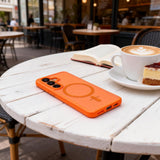 Tech-Protect Magmat MagSafe Case til Samsung Galaxy S26 - Orange Matte
