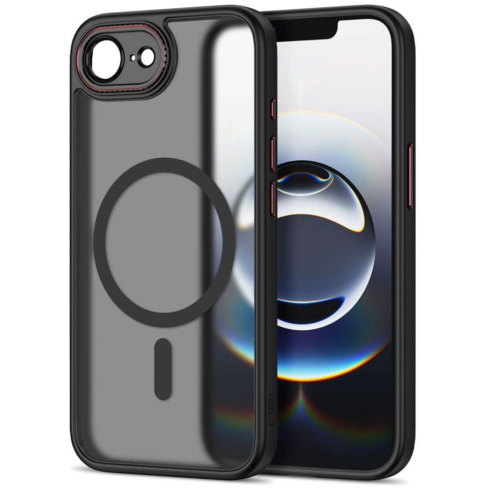 Tech-Protect MagCam Case til iPhone 16E / 17E - Halvt gennemsigtigt