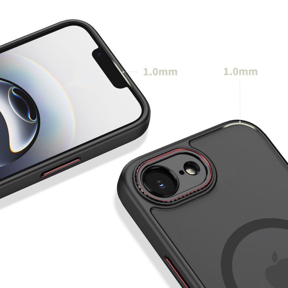Tech-Protect MagCam Case til iPhone 16E / 17E - Halvt gennemsigtigt