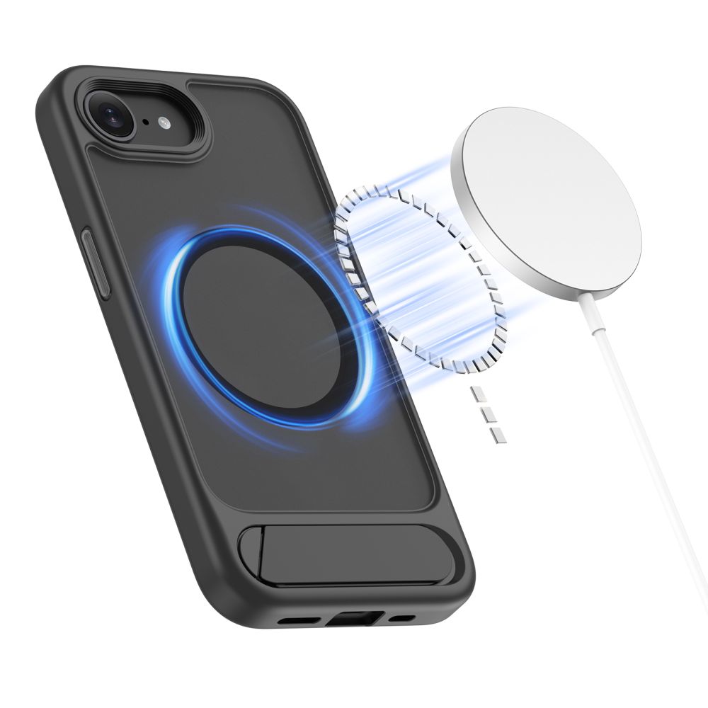 Tech-Protect MagRack MagSafe Case til iPhone 16E / 17E - sort
