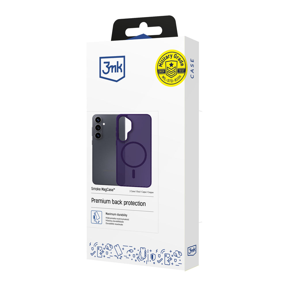 3mk Smoke MagCase til Samsung Galaxy S25 Ultra - Purple-Gennemsigtigt