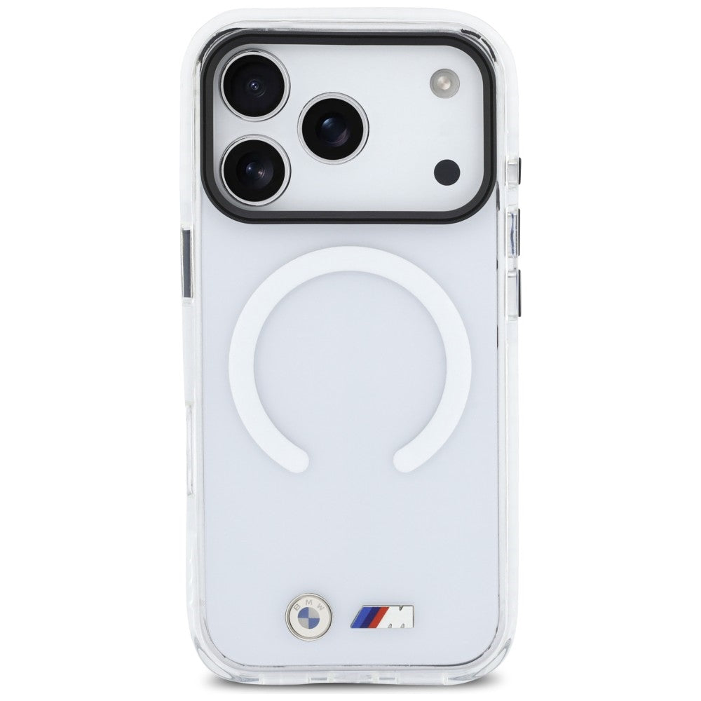 BMW M IML Shockproof Metal Logos MagSafe Case til iPhone 17 Pro Max - Gennemsigtig