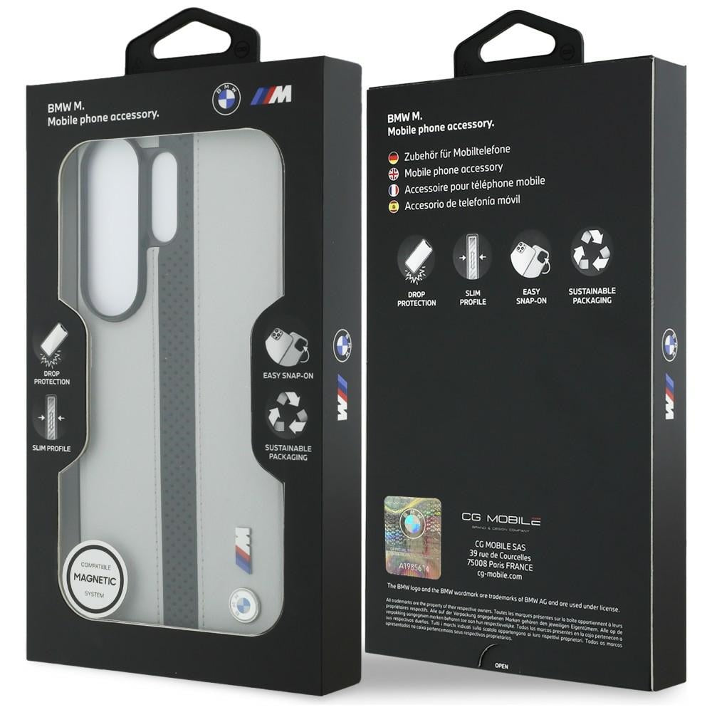 BMW perforeret stribe logo MagSafe Case til Samsung Galaxy S26 Ultra - Grå