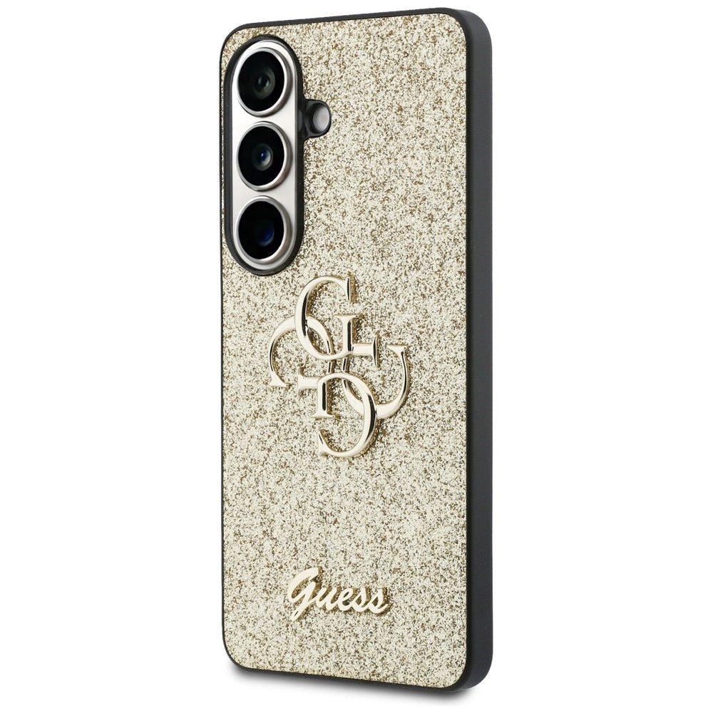 Guess Fixed Glitter Big 4G Metal Logo case til Samsung Galaxy S26 - guld