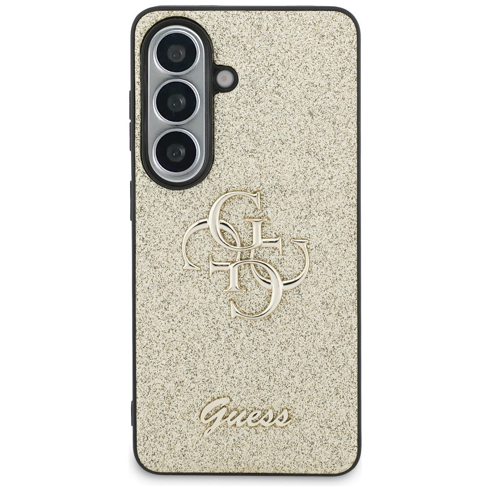Guess Fixed Glitter Big 4G Metal Logo case til Samsung Galaxy S26 - guld
