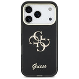Guess IML 4G Script Metallæske til iPhone 17 Pro Max - sort