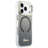 Guess IML Gradient Script Metal MagSafe Case til iPhone 17 Pro - sort