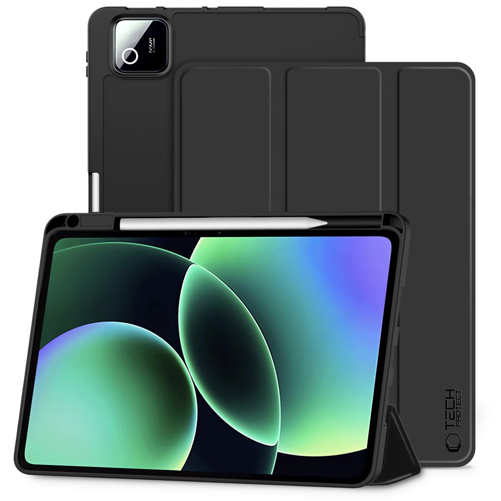 Tech-Protect SmartCase Pen Case til Xiaomi Pad 7 / 7 Pro / 8 / 8 Pro 11.2 - sort