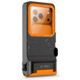 Tech-Protect IPX8 Pro vandtæt telefonfoder - orange og sort
