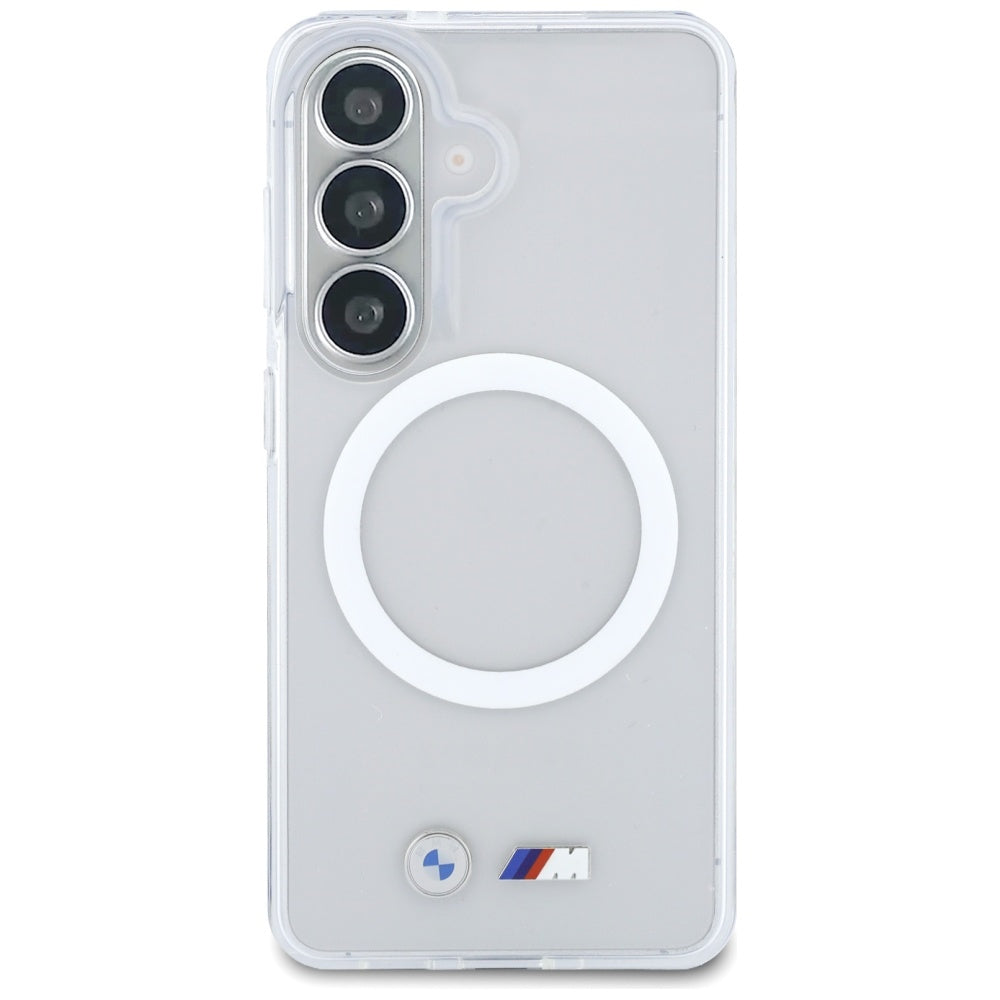 BMW IML slagsikret metal logo MagSafe Case til Samsung Galaxy S26 - Transparent