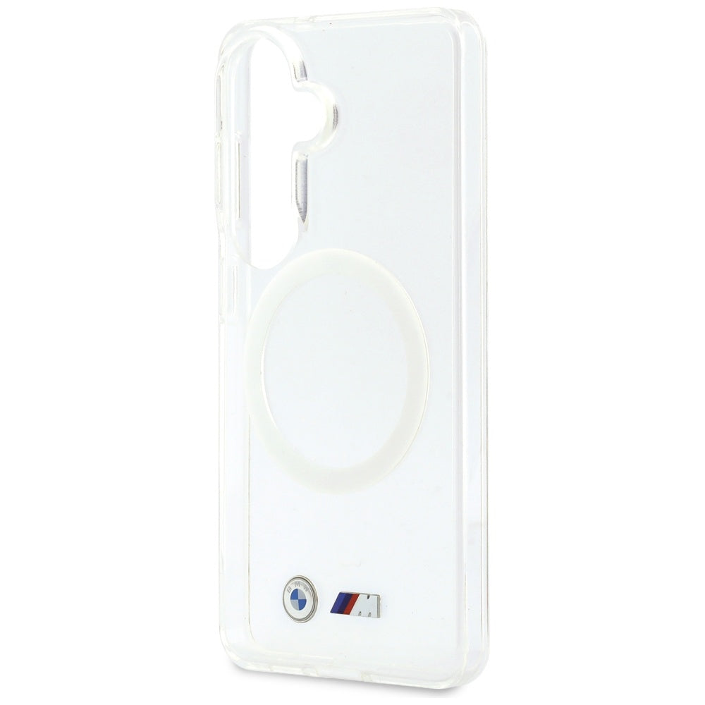 BMW IML slagsikret metal logo MagSafe Case til Samsung Galaxy S26 - Transparent