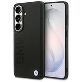 BMW læder MagSafe Hot Stamp Case til Samsung Galaxy S26 Plus - sort