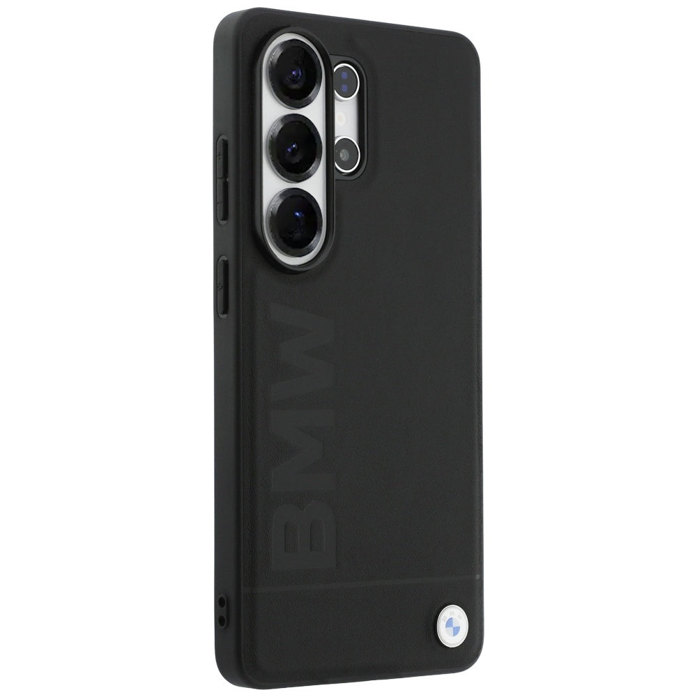 BMW læder Hot Stamp MagSafe Case til Samsung Galaxy S26 Ultra - sort