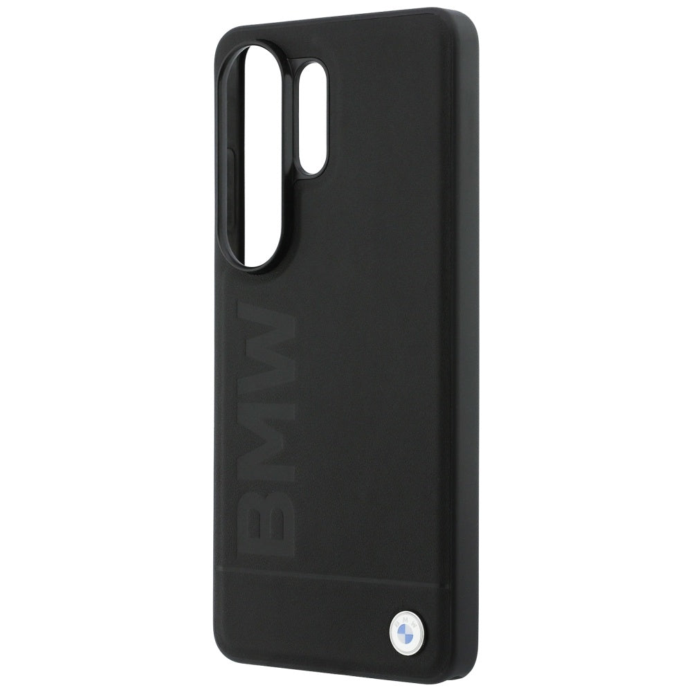 BMW læder Hot Stamp MagSafe Case til Samsung Galaxy S26 Ultra - sort