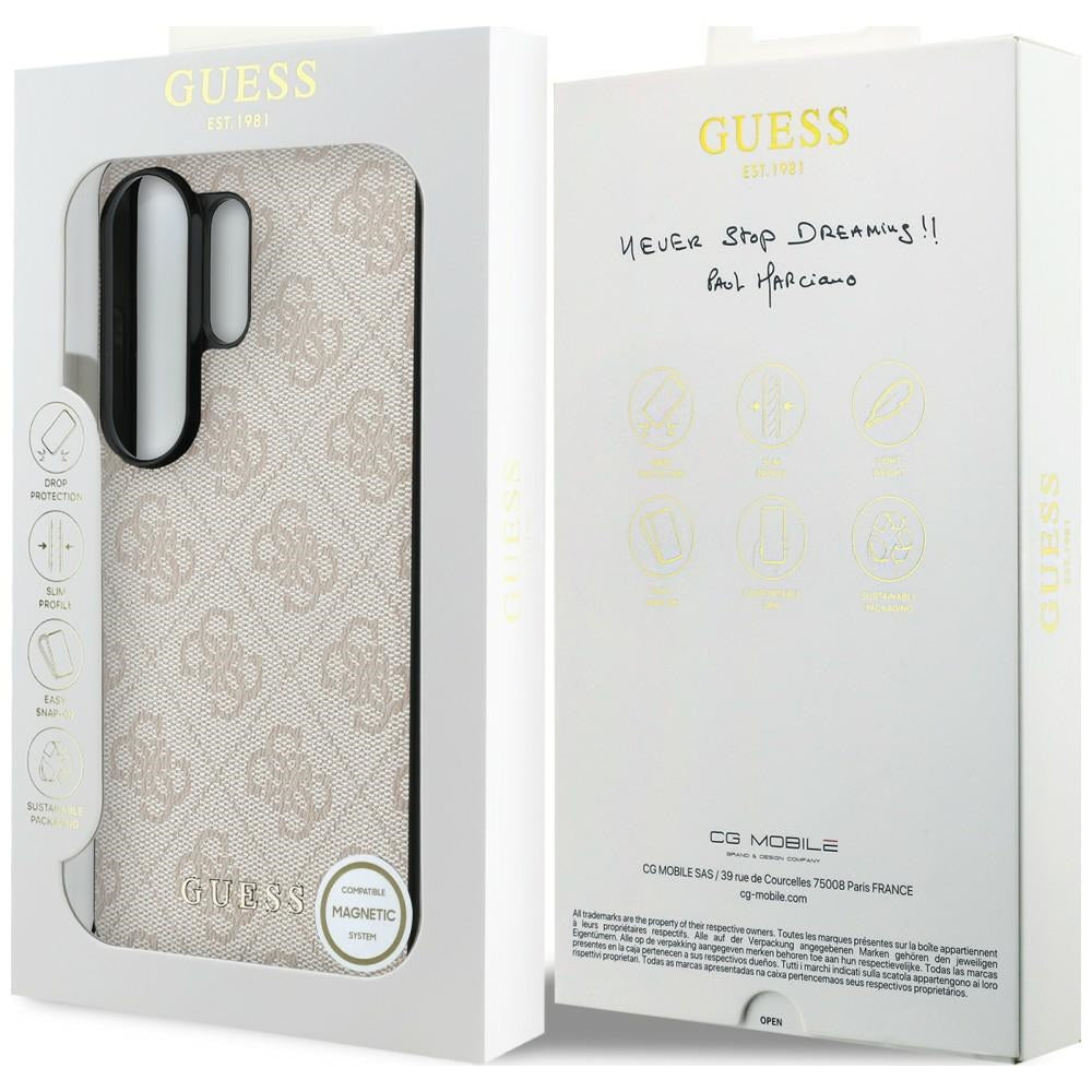 Guess 4G Classic Logo Charm MagSafe Case for Samsung Galaxy S26 Ultra - Pink