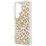 Guess IML Leopard Print Triangle MagSafe Case til Samsung Galaxy S26 Ultra - Brunt