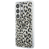 Guess IML Leopard Print Triangle MagSafe Case til Samsung Galaxy S26 Ultra - sort