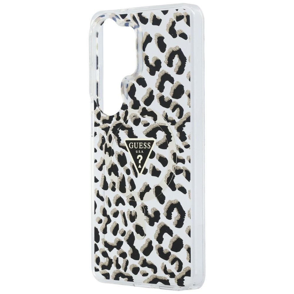 Guess IML Leopard Print Triangle MagSafe Case til Samsung Galaxy S26 Ultra - sort