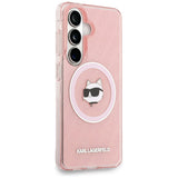 Karl Lagerfeld IML Gentaget Choupette MagSafe Case til Samsung Galaxy S26 Plus - Pink