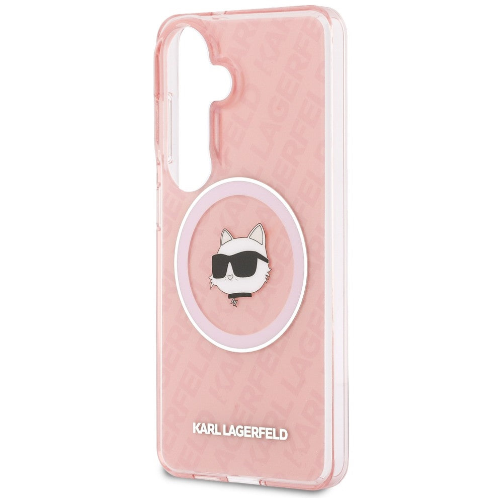 Karl Lagerfeld IML Gentaget Choupette MagSafe Case til Samsung Galaxy S26 Plus - Pink