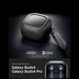 Spigen Rugged Armor Case til Samsung Galaxy Buds 4 / 4 Pro - Matte Black