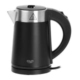 Adler AD 1372B elkedel 0,6 L 800 W Sort, Metallic