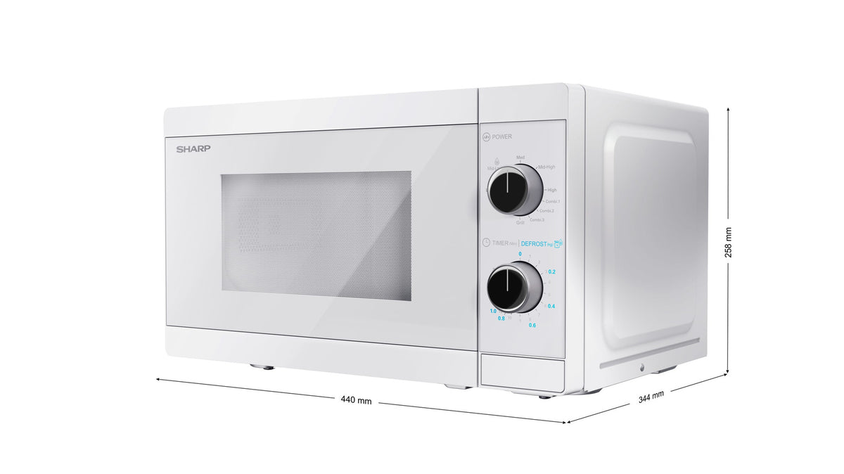 Sharp YC-MG01E-C mikrobølgeovn Hvid Grill mikroovn Bordplade 20 L 800 W
