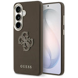 Guess Grained Big 4G Metal Logo Case til Samsung Galaxy S26 - Brunt
