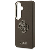 Guess Grained Big 4G Metal Logo Case til Samsung Galaxy S26 - Brunt