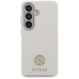 Guess Rhinestone Round Logo MagSafe Case til Samsung Galaxy S26 - Beige