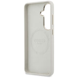 Guess Rhinestone Round Logo MagSafe Case til Samsung Galaxy S26 - Beige