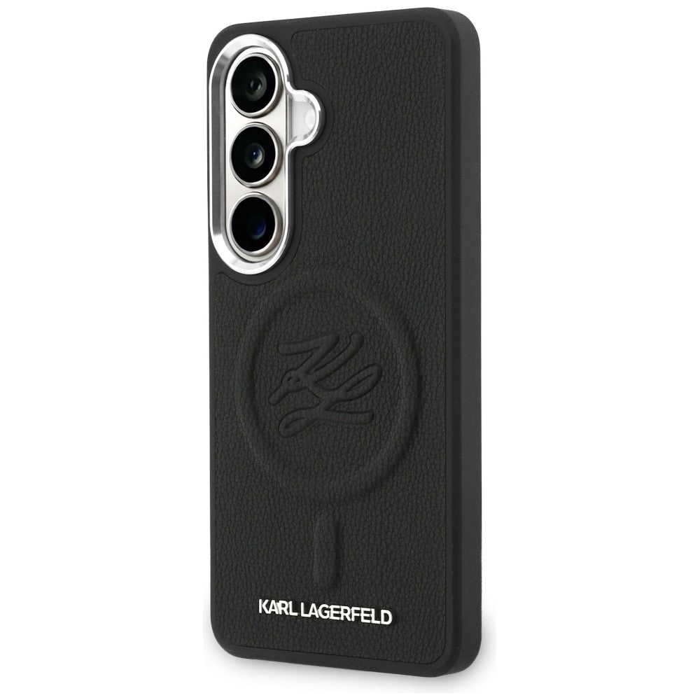 Karl Lagerfeld Embossed Ring Initialer MagSafe Case til Samsung Galaxy S26 - sort