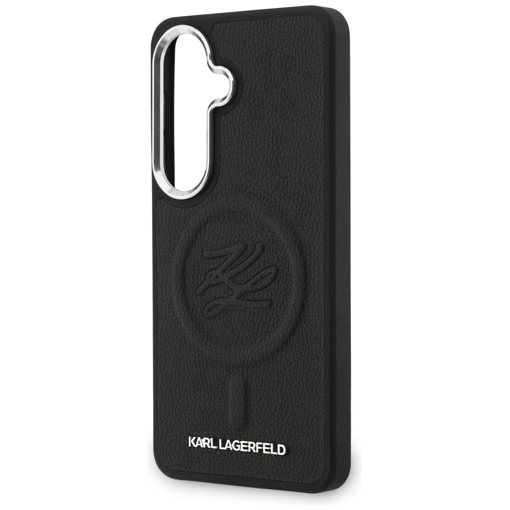 Karl Lagerfeld Embossed Ring Initialer MagSafe Case til Samsung Galaxy S26 - sort