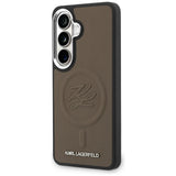 Karl Lagerfeld Embossed Ring Initialer MagSafe Case til Samsung Galaxy S26+ - Brunt