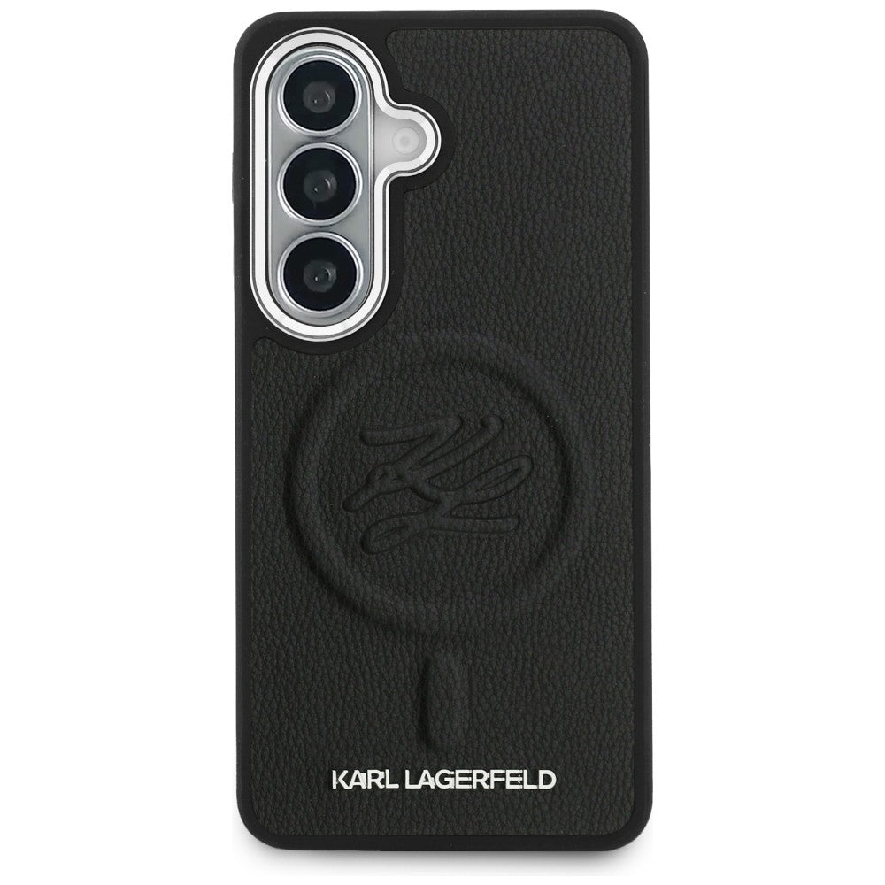 Karl Lagerfeld Embossed Ring Initialer MagSafe Case til Samsung Galaxy S26+ - sort
