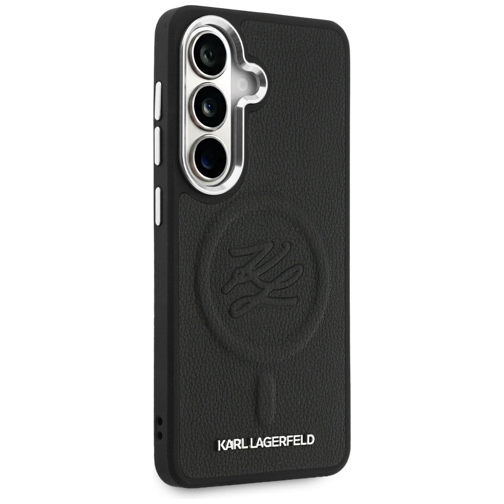 Karl Lagerfeld Embossed Ring Initialer MagSafe Case til Samsung Galaxy S26+ - sort