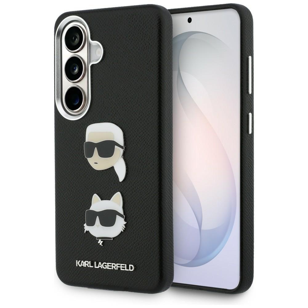 Karl Lagerfeld Saffiano Dobbelthovedet metalfoder til Samsung Galaxy S26+ - sort
