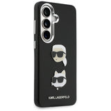 Karl Lagerfeld Saffiano Dobbelthovedet metalfoder til Samsung Galaxy S26+ - sort