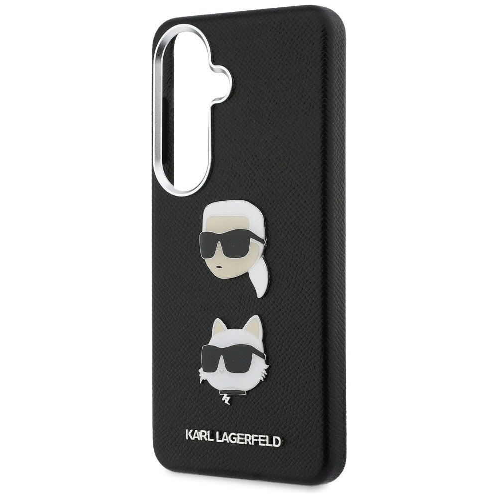 Karl Lagerfeld Saffiano Dobbelthovedet metalfoder til Samsung Galaxy S26+ - sort