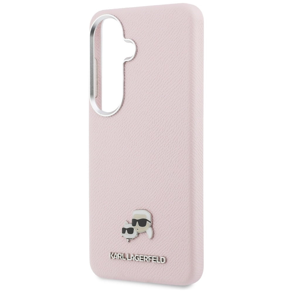 Karl Lagerfeld Saffiano KC Metal Logo MagSafe Case til Samsung Galaxy S26+ - Pink