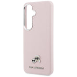 Karl Lagerfeld Saffiano KC Metal Logo MagSafe Case til Samsung Galaxy S26+ - Pink