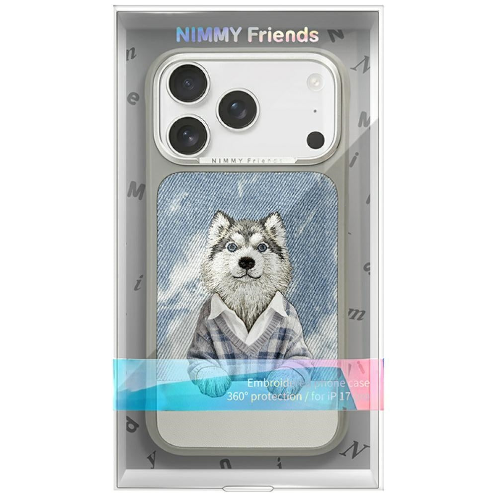 Nimmy Gentle Pets Series Dog MagSafe case til iPhone 17 Pro - grå