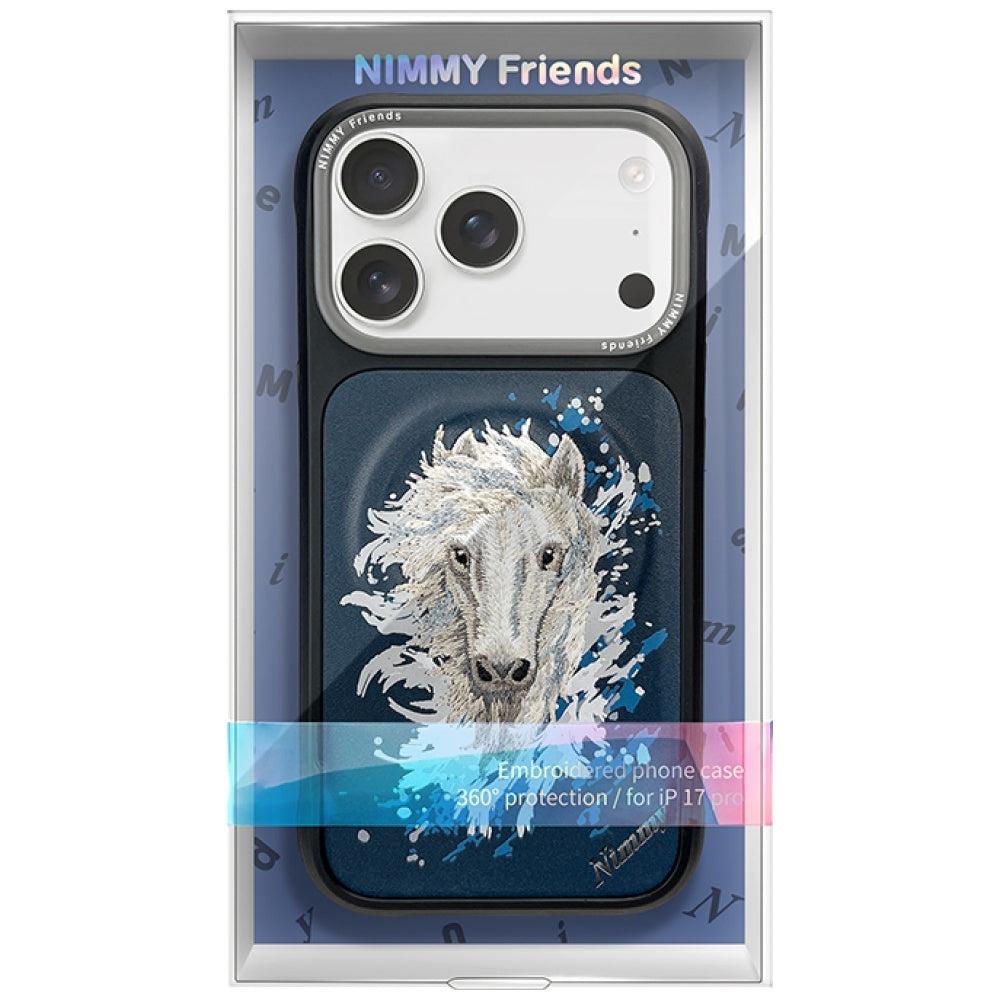 Nimmy the Horse MagSafe Case til iPhone 17 Pro Max - Navy Blue