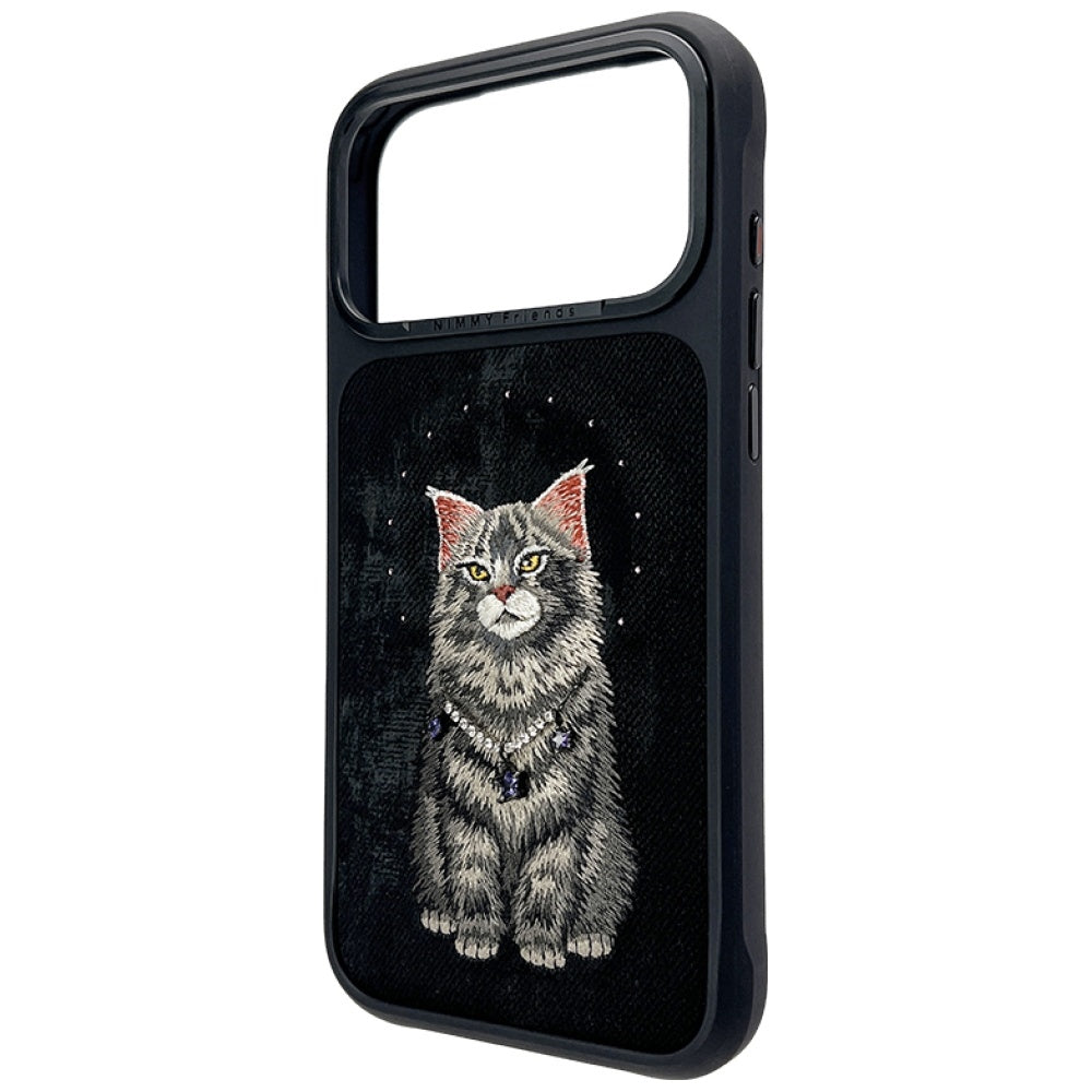 Nimmy Lucky Fashion Cat MagSafe-hylster til iPhone 17 Pro Max - sort