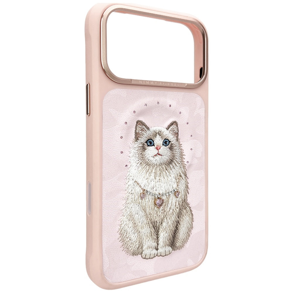 Nimmy Lucky Fashion Cat MagSafe-hylster til iPhone 17 Pro Max - pink